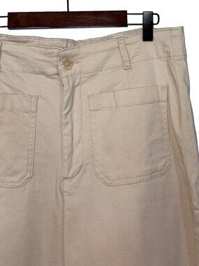 Bagatelle Light Tan Patch Pocket Wide Leg Pants - Size 12